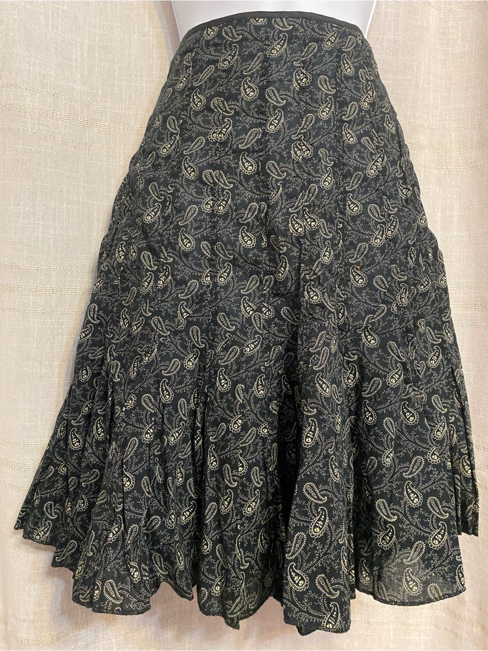 Y2K Polo Jeans Co Ralph Lauren Paisley Tiered Midi Skirt - Size 10